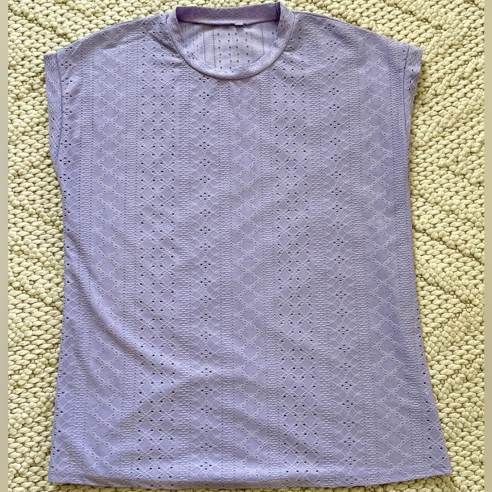 Women’s Size Large Purple Sleeveless Knit Top NWOT